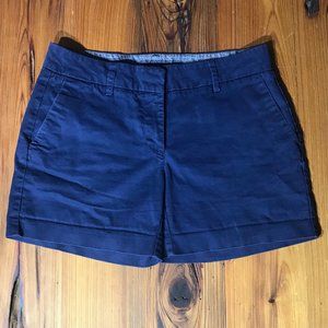 Nautica Navy Dark Blue Cotton Cuffed Shorts